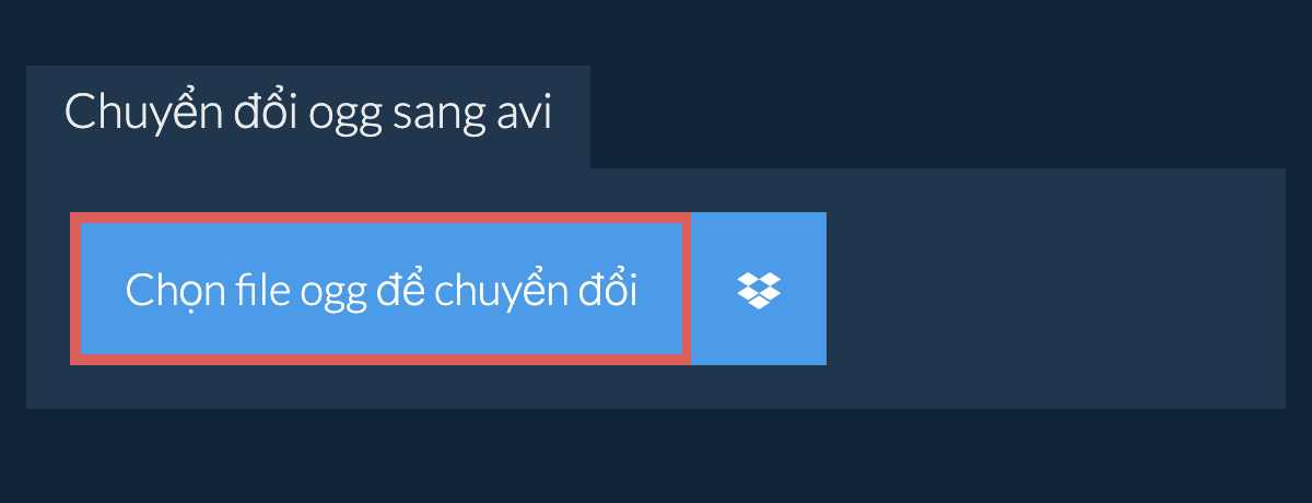 Chuyển đổi ogg sang avi