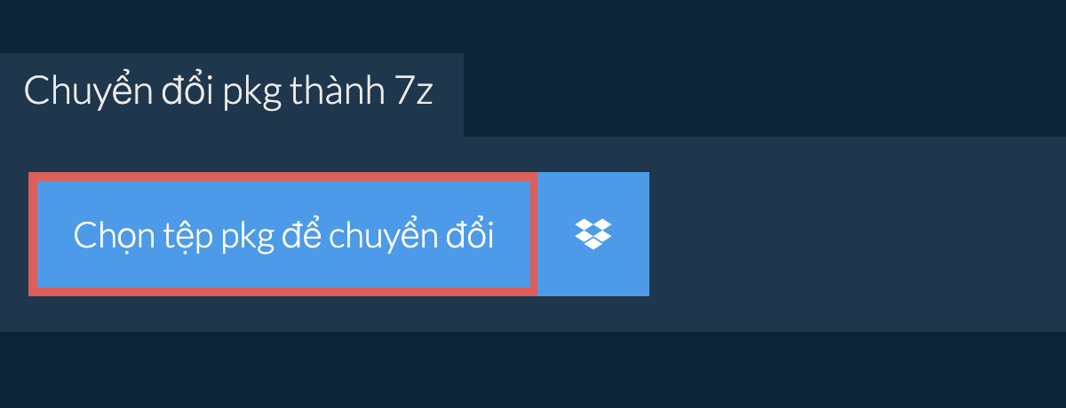 Chuyển đổi pkg thành 7z