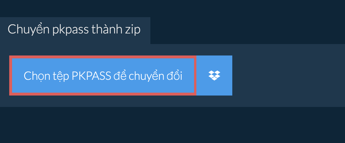 Chuyển pkpass thành zip