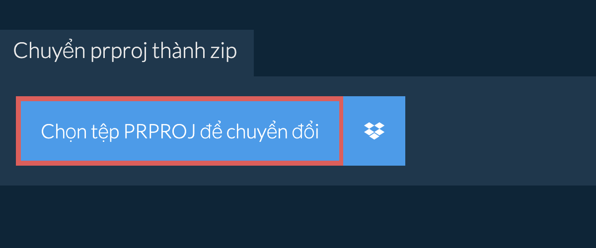 Chuyển prproj thành zip