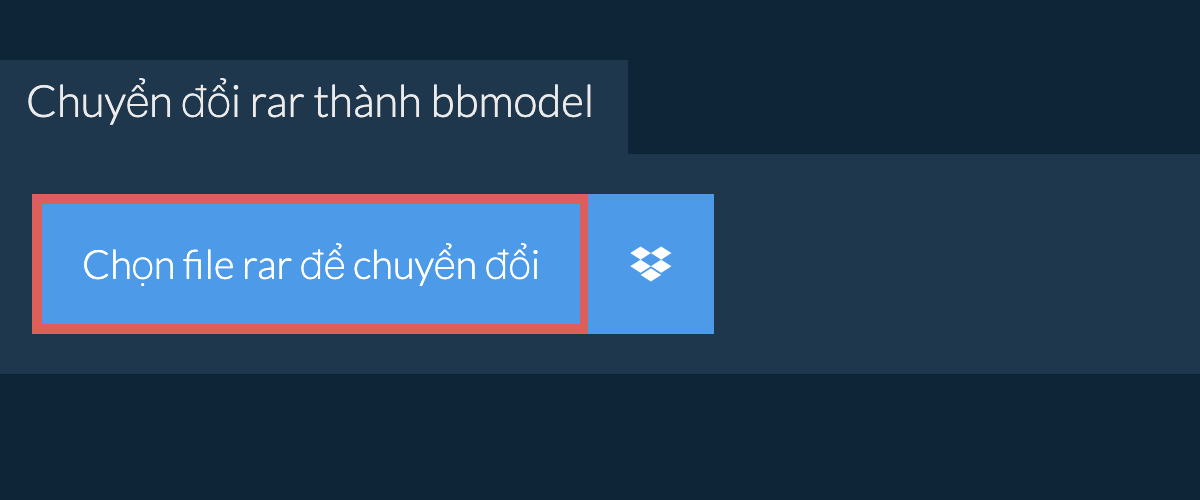 Chuyển đổi rar thành bbmodel