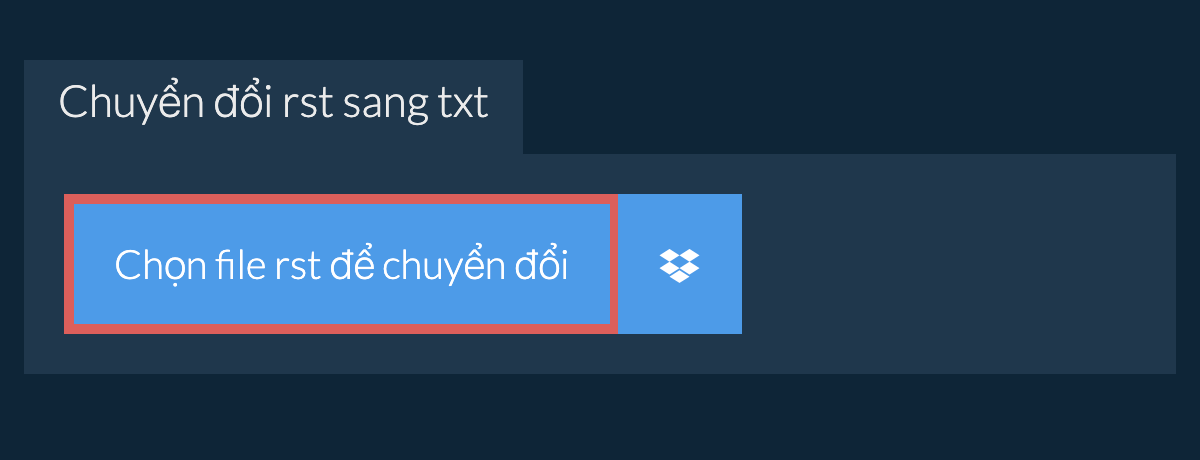 Chuyển đổi rst sang txt