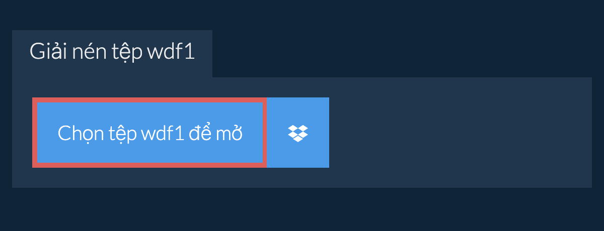 Giải nén tệp wdf1