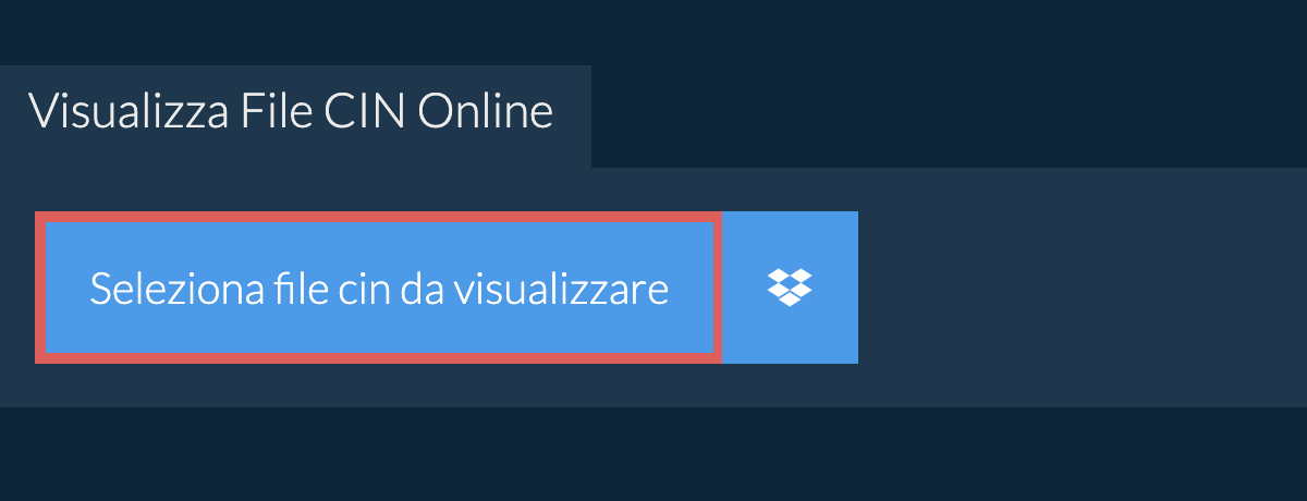 Visualizza File cin Online