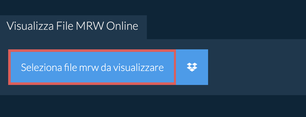 Visualizza File mrw Online