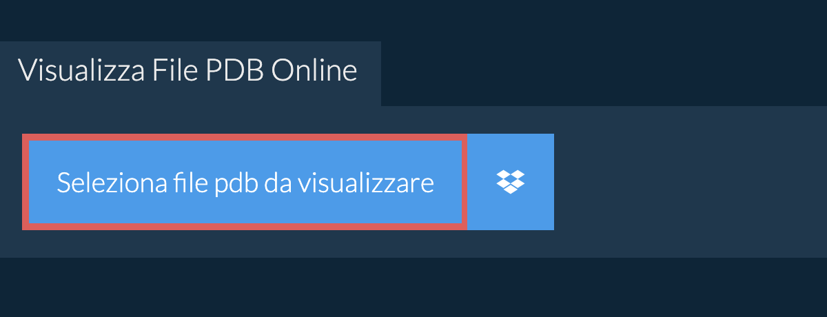 Visualizza File pdb Online