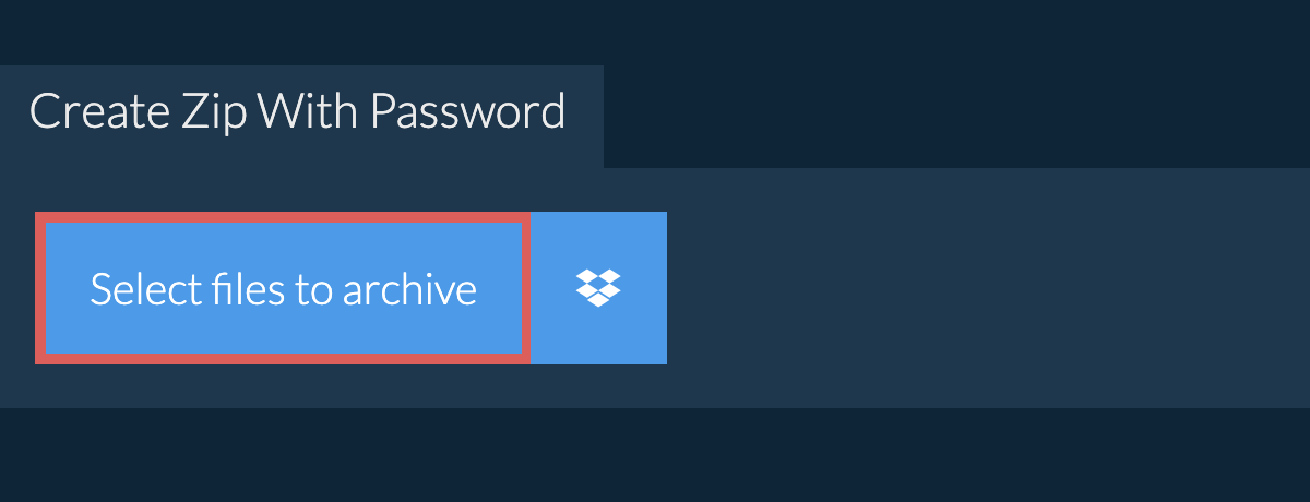 Create Zip With Password