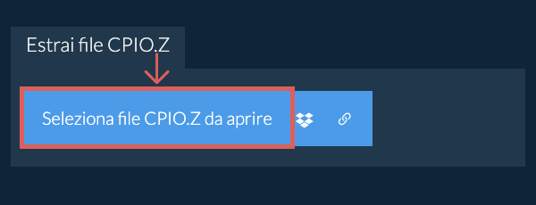 Estrai file CPIO.Z
