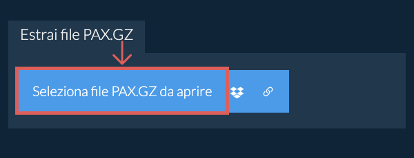 Estrai file PAX.GZ