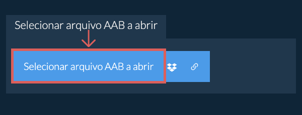 Selecionar arquivo AAB a abrir