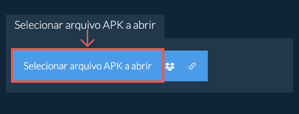 Selecionar arquivo APK a abrir