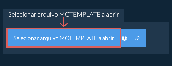 Selecionar arquivo MCTEMPLATE a abrir