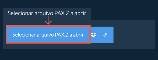 Selecionar arquivo PAX.Z a abrir