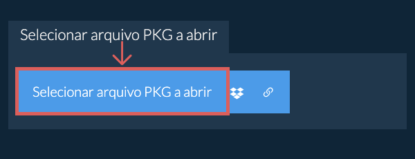 Selecionar arquivo PKG a abrir