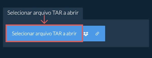 Selecionar arquivo TAR a abrir