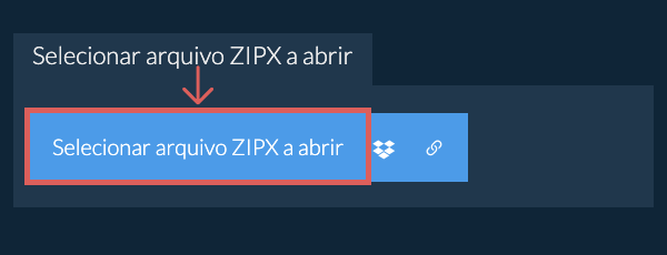 Selecionar arquivo ZIPX a abrir
