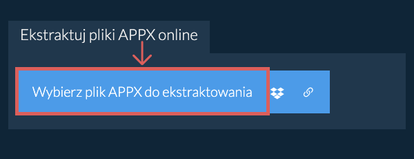 Ekstraktuj pliki APPX online