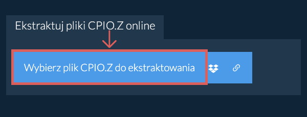 Ekstraktuj pliki CPIO.Z online