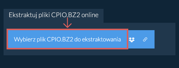 Ekstraktuj pliki CPIO.BZ2 online