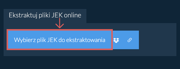 Ekstraktuj pliki JEK online