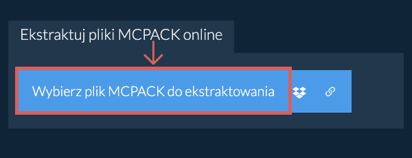 Ekstraktuj pliki MCPACK online