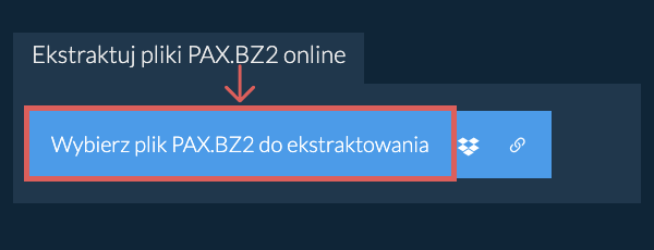 Ekstraktuj pliki PAX.BZ2 online