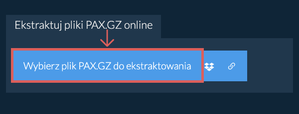 Ekstraktuj pliki PAX.GZ online