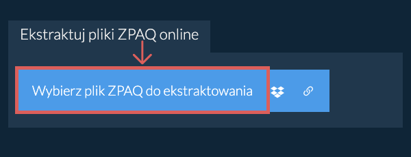 Ekstraktuj pliki ZPAQ online