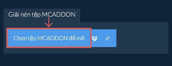 Giải nén tệp MCADDON
