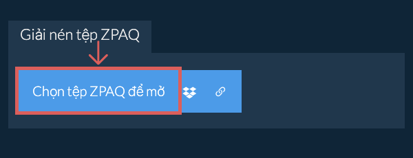 Giải nén tệp ZPAQ