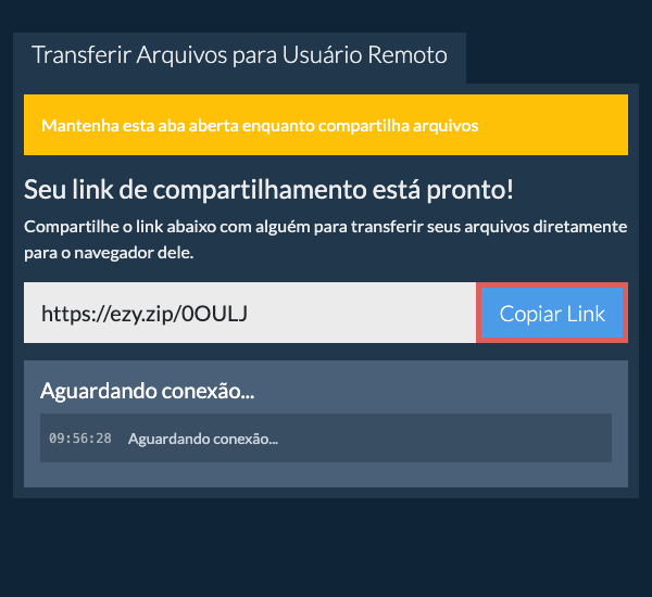 Copiar link de transferência