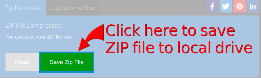 creating a zip folder
