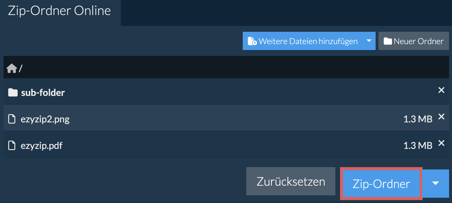 zip datei komprimieren online