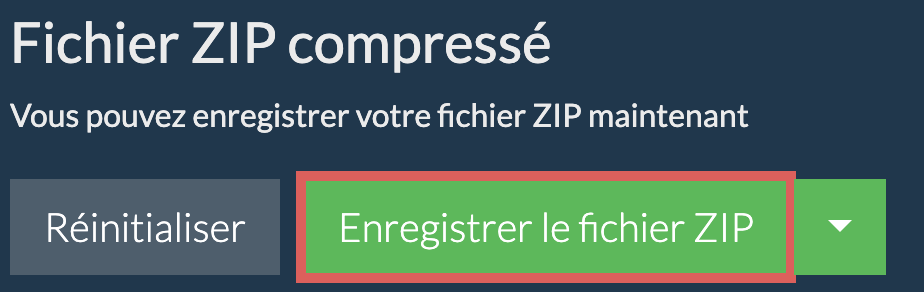 Cliquer ici pour enregistrer le dossier compressé