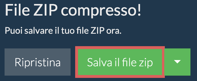 Fare clic qui per salvare la cartella compressa