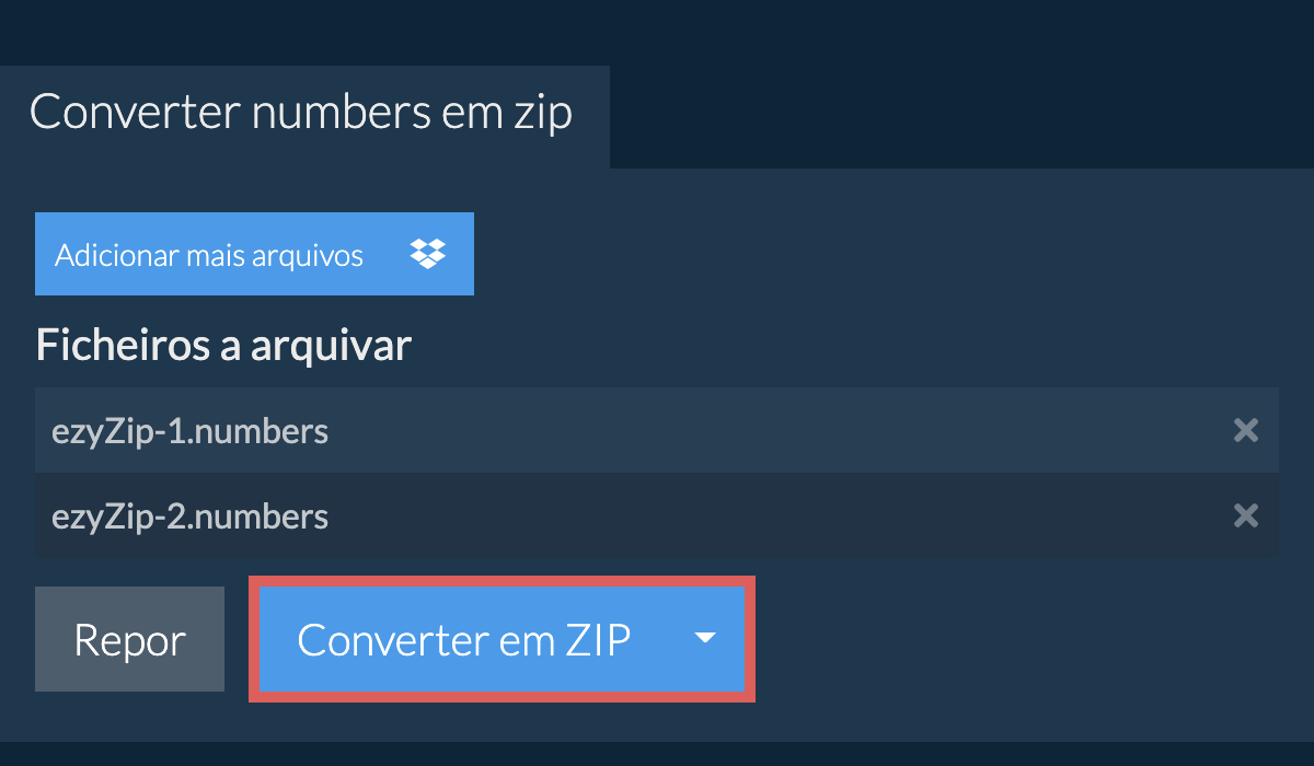 Converter em ZIP