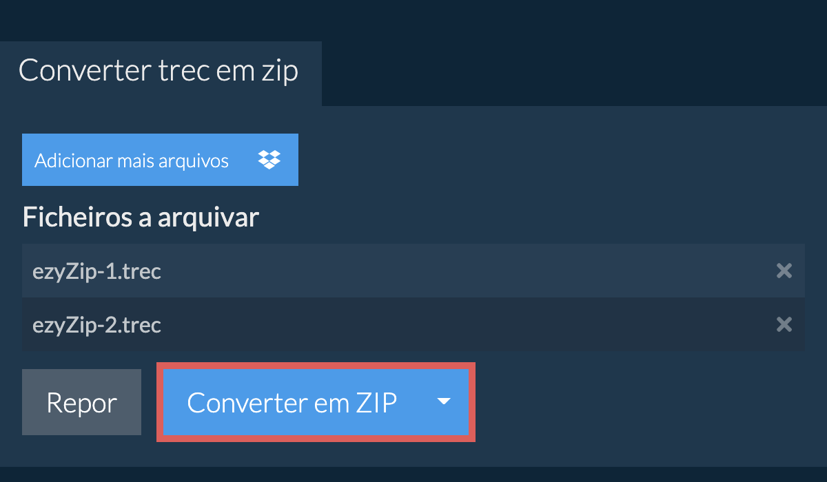 Converter em ZIP