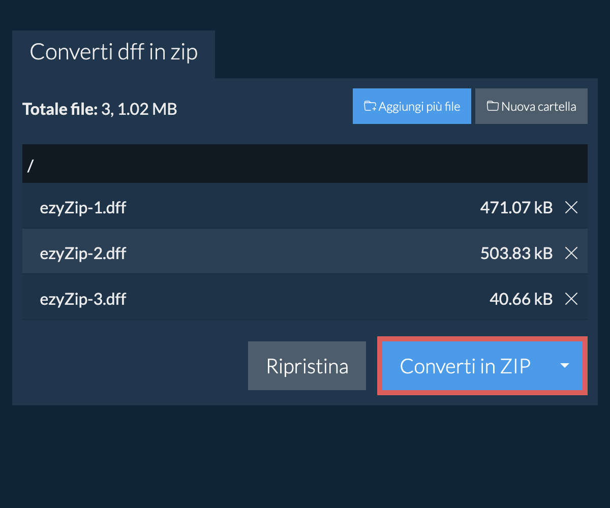 Converti in ZIP