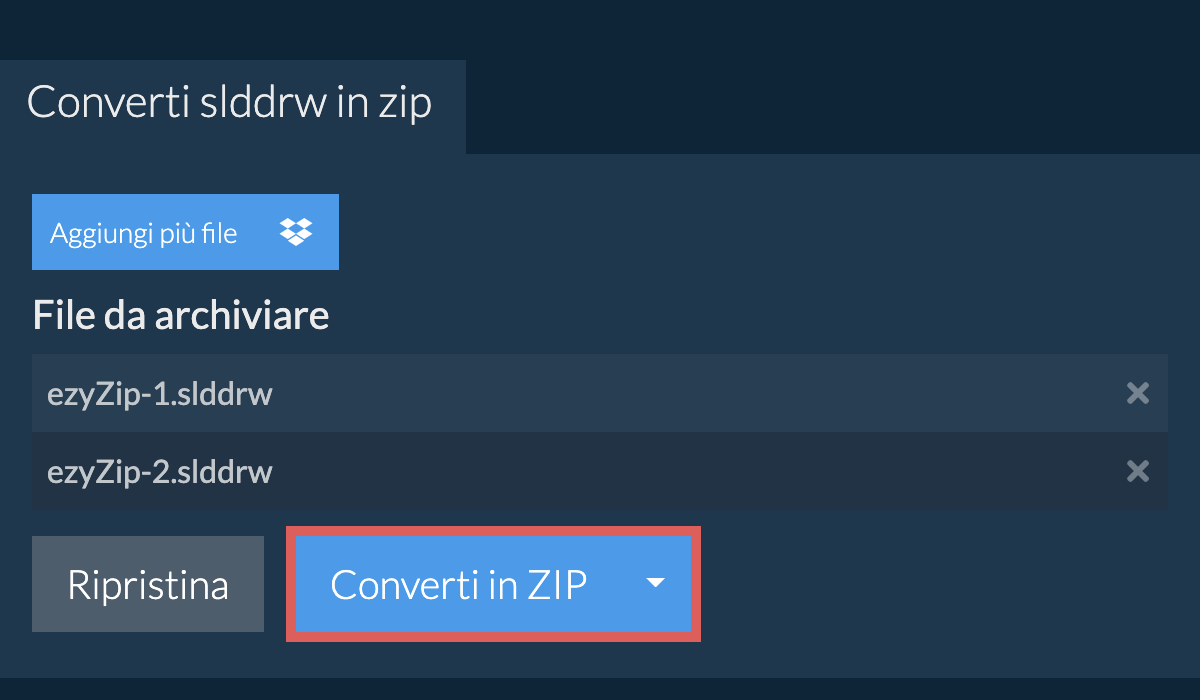 Converti in ZIP