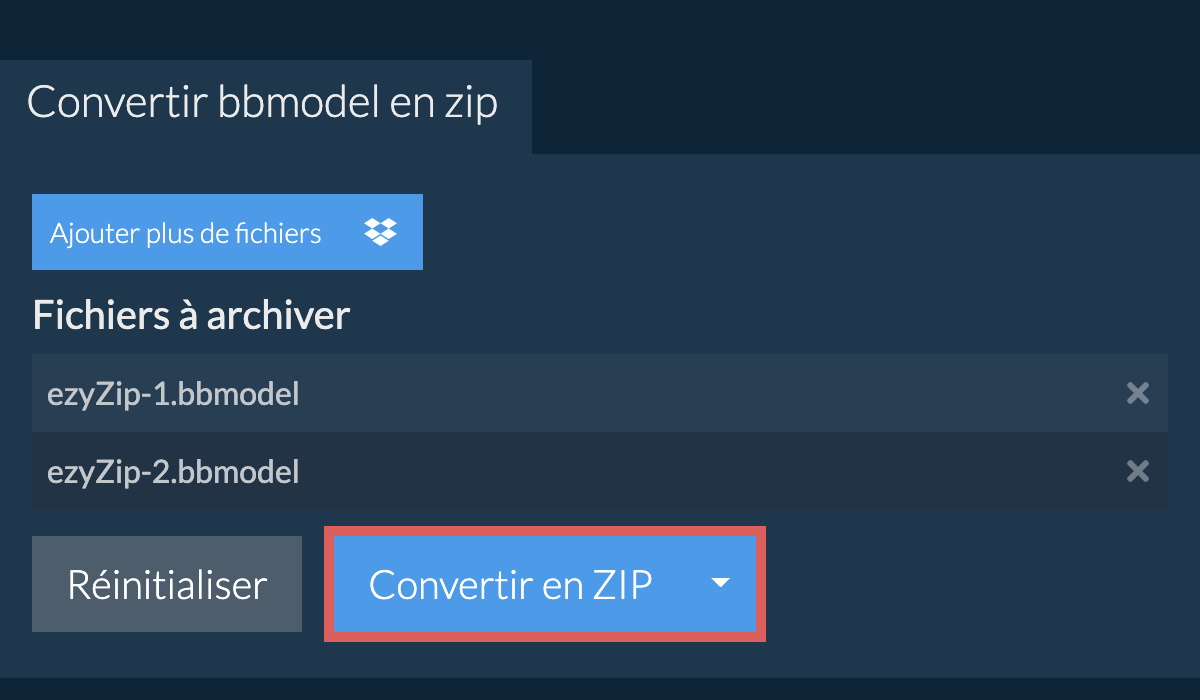 Convertir en ZIP