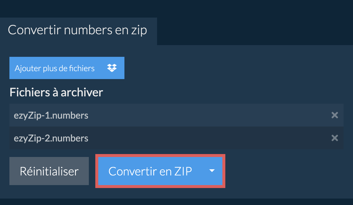 Convertir en ZIP