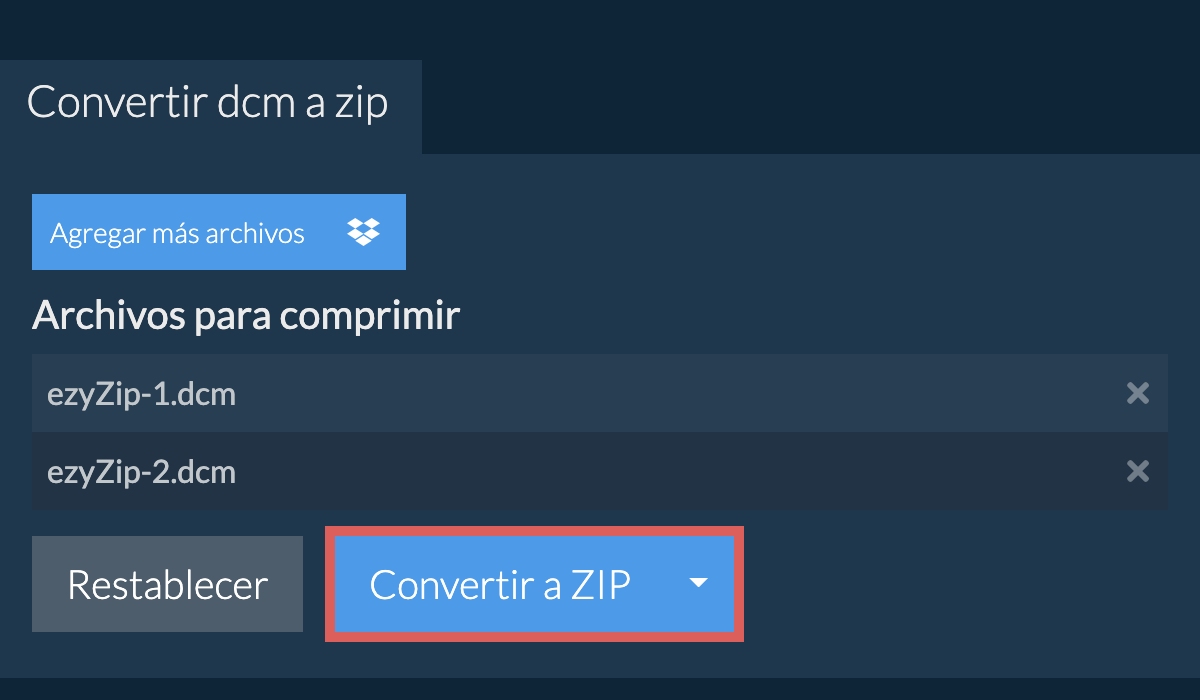 Convertir a ZIP