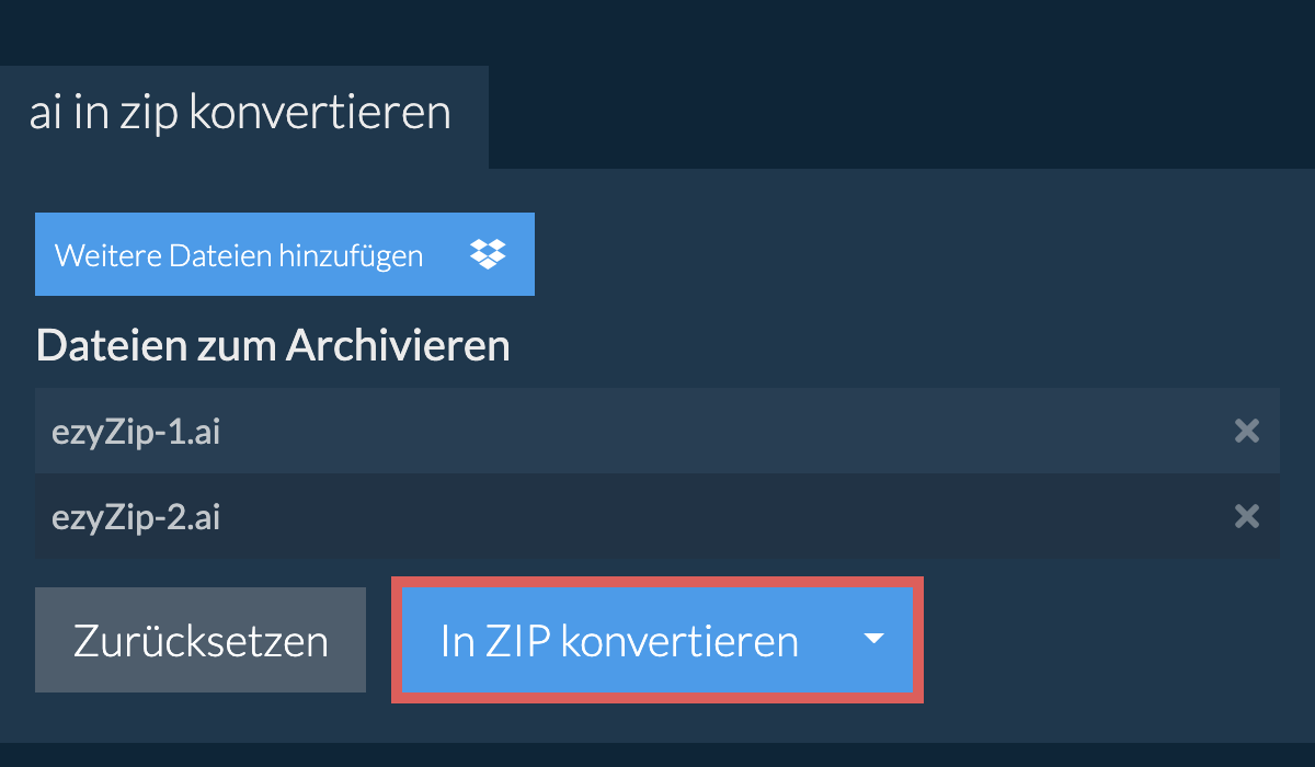 In ZIP konvertieren