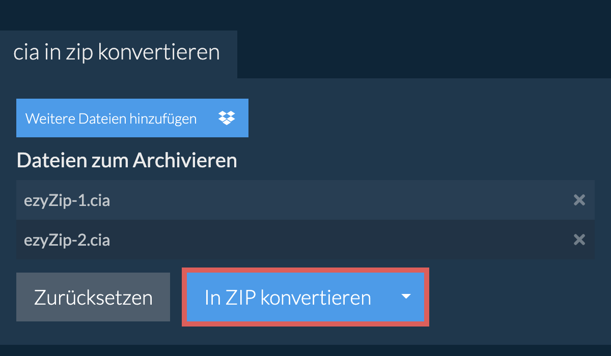 In ZIP konvertieren