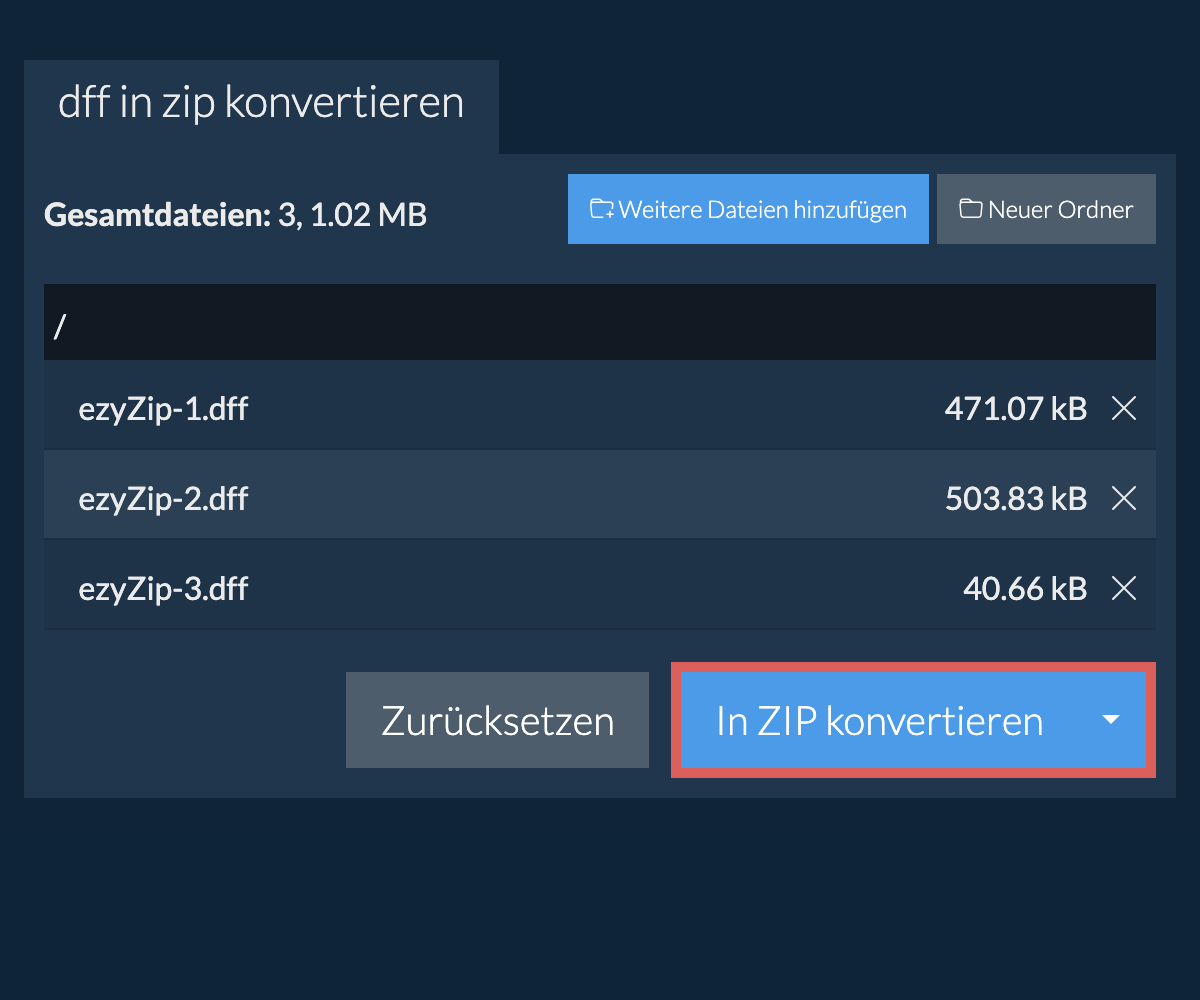 In ZIP konvertieren