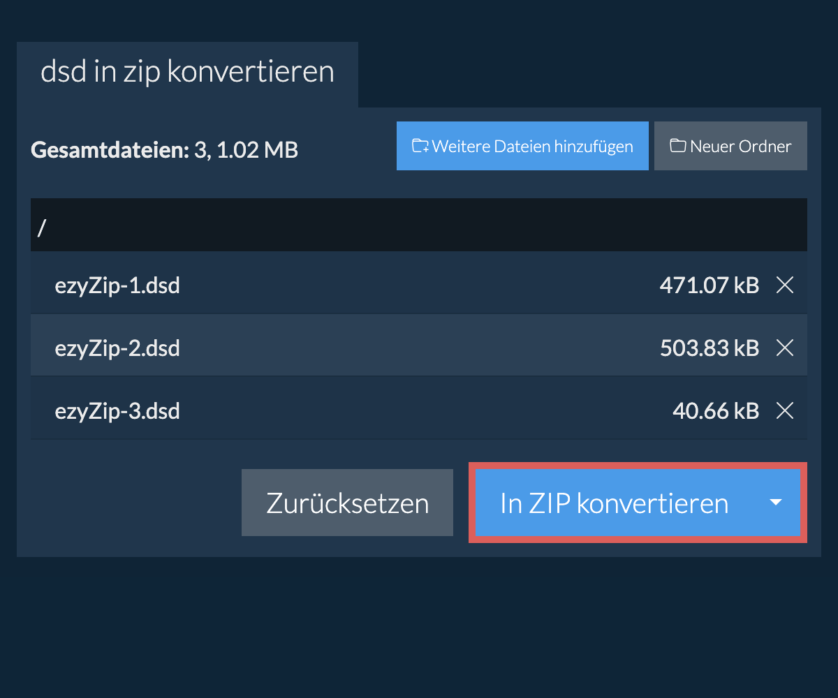 In ZIP konvertieren