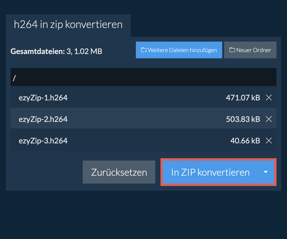 In ZIP konvertieren