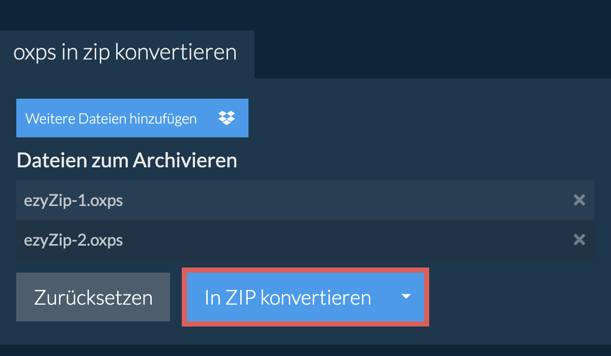 In ZIP konvertieren