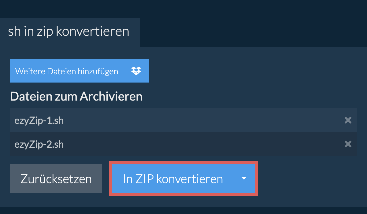 In ZIP konvertieren