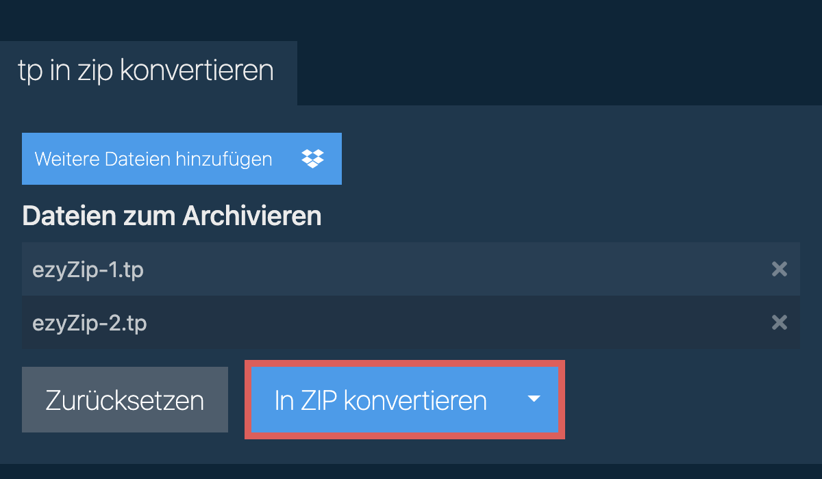 In ZIP konvertieren